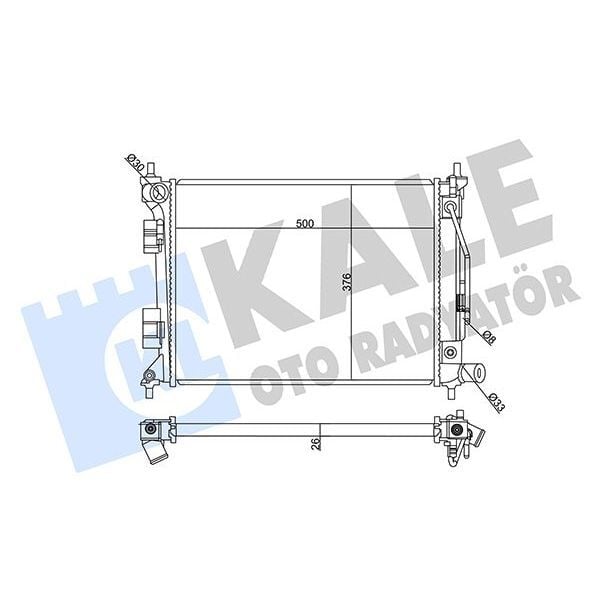 KALE RADYATOR RADYATÖR HYUNDAI I20 ACTIVE-I20 II 1.4 15- (25310C8050)