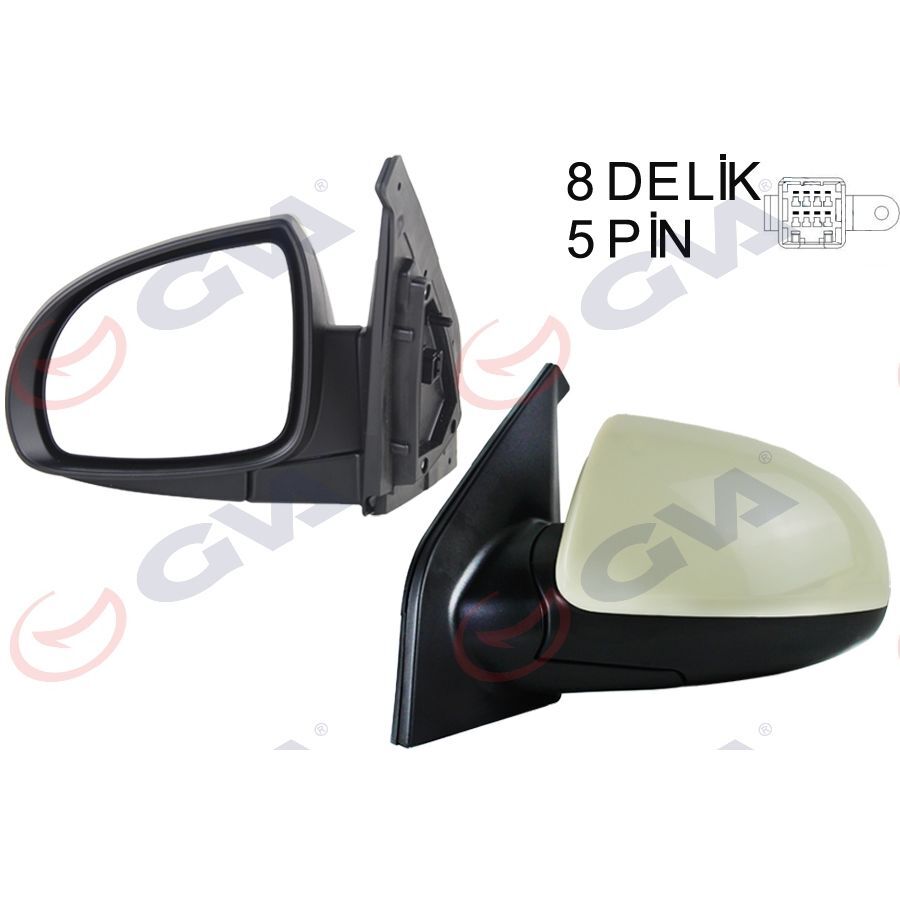 GVA DIŞ DİKİZ AYNASI SOL PICANTO 06> ELEKTRİKLİ ISITMALI ASTARLI KONVEKS VM-753EHPL (8761007158)