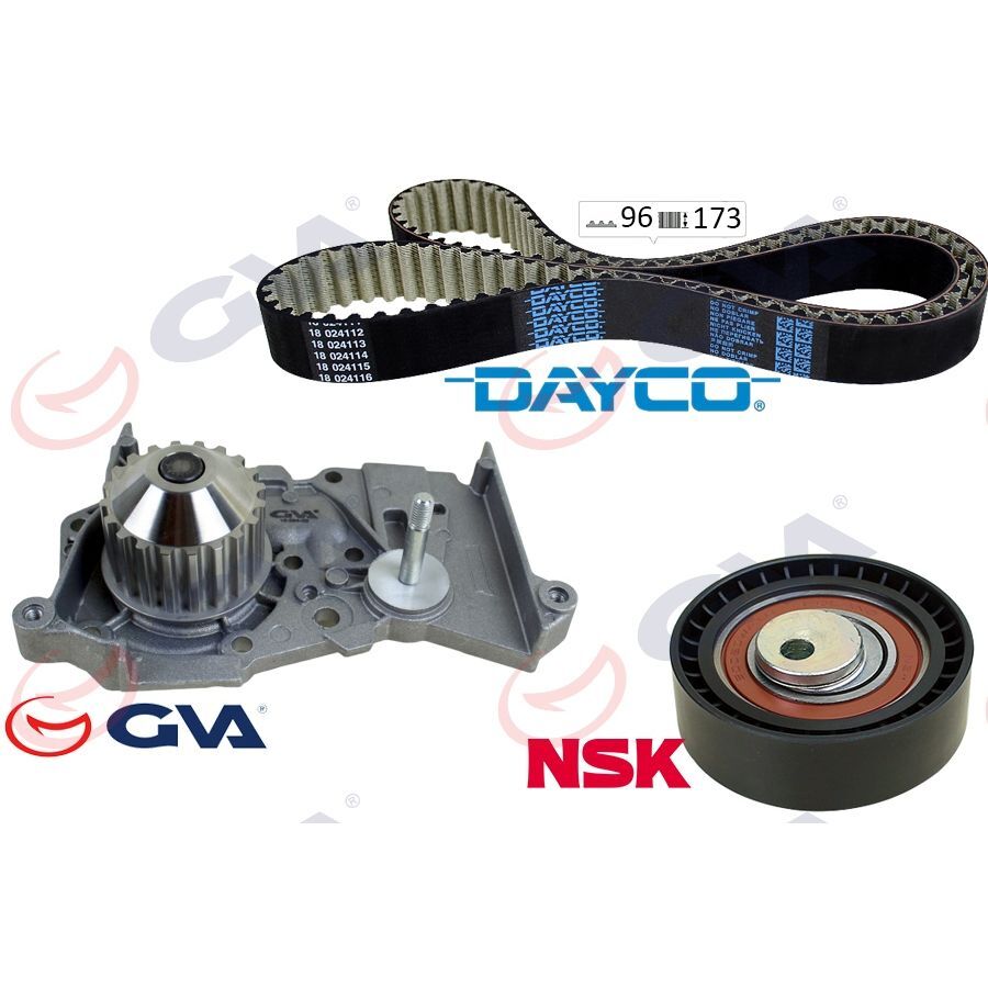 GVA DEVİRDAİMLİ EKSANTRİK GERGİ KİTİ 096X173 DACIA LOGAN 04> SANDERO 08> DOKKER 13> 1.4 K7J 1.6 K7M (119A08413R)