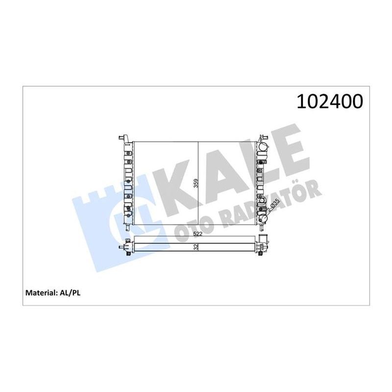 KALE RADYATOR RADYATÖR PALIO 1.2-1.4 522X359X32 2 SIRA AL PL SİSTEM (46449104)
