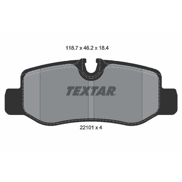 TEXTAR FREN BALATASI ARKA MERCEDES VITO W447 14> (A4474200320)