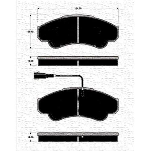 MAGNETI MARELLI ÖN FREN BALATASI FİŞLİ BOXER 02/06 JUMPER 02/06 DUCATO 02/06 B.Y TİP 1800 KG (4254.59)