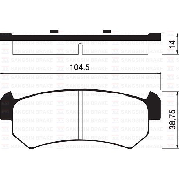 SANGSIN ARKA BALATA LACETTI 1.4-1.6-1.8 04 NUBIRA 1.4-1.6-1.8 2.0 04 GDB3348 (96405131)