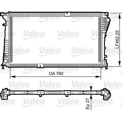 VALEO RADYATÖR VIVARO 06 TRAFIC II06 2.5CDTI G9U.6.30 AC KLİMASIZ MEK 780X462.25X27 (8200465488)