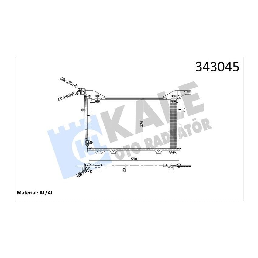 KALE RADYATOR KLIMA RADYATORU MERCEDES E-CLASS W210 S210 (A2108300470)