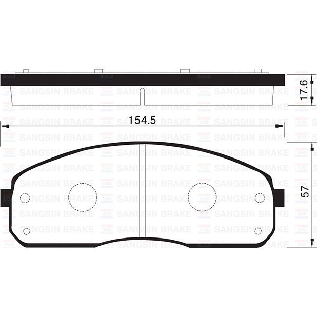 SANGSIN ÖN FREN BALATA KIA PREGIO 2.7L J2 99- / CARNIVAL 2.9L 00-05 (0K56A3323Z)