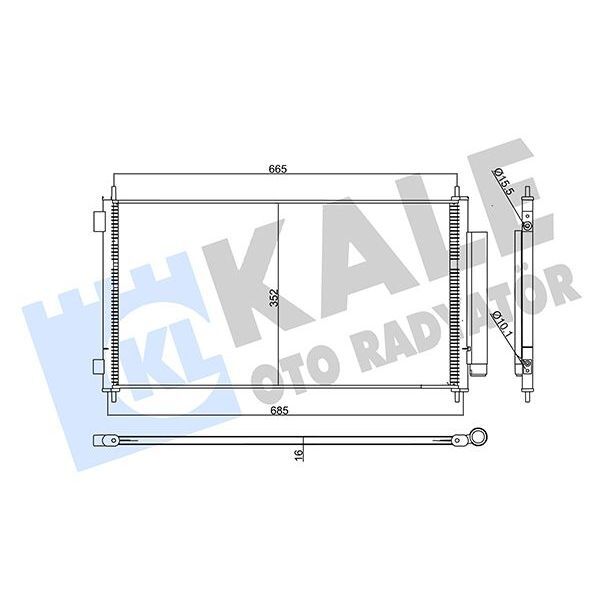KALE RADYATOR KONDENSER HONDA CR-V III 2.0 2.2 06- AL/AL (80110SWWG01)