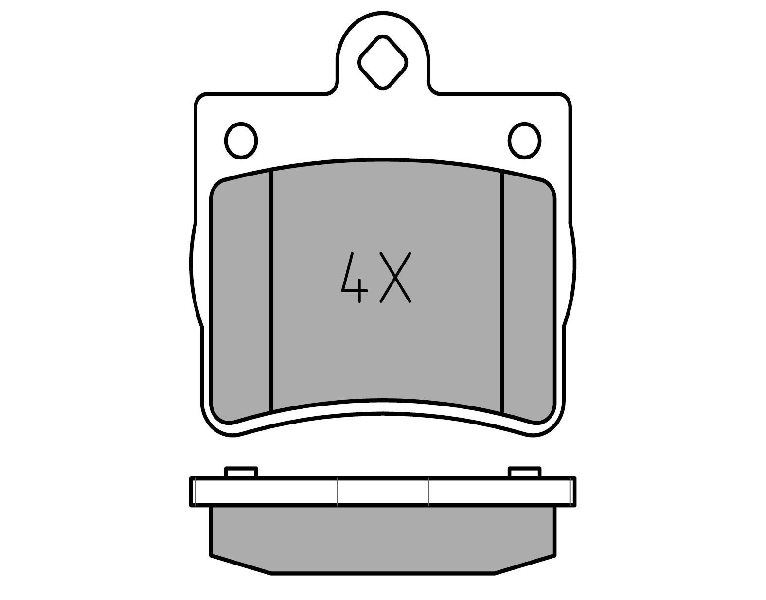 Wolf Fren Balatası Arka 202 Tek Pim (A002 420 51 20)