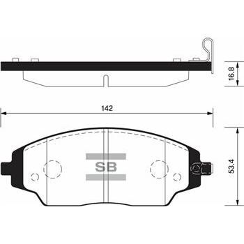 SANGSIN ÖN FREN BALATA CHEVROLET AVEO 1.2L 1.4L 11- 14 JANT (95231012)