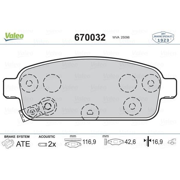 VALEO ARKA FREN BALATASI ASTRA J 09> MOKKA 12> ZAFIRA C 12> CRUZE 09> TRAX 11> AVEO HB 13> (13473427)