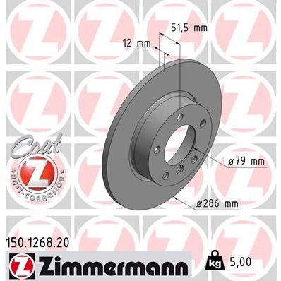 ZIMMERMANN FREN DISKI ON BMW E36 91 98 (34116757751)