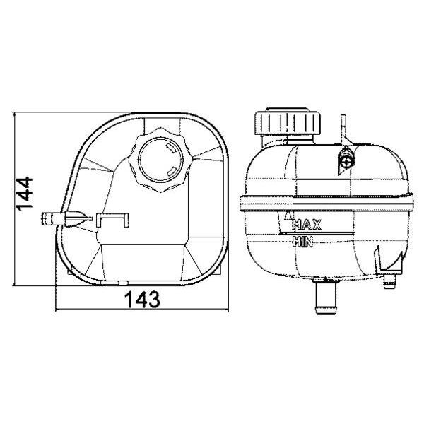 MAHLE RADYATOR YEDEK SU DEPOSU MINI R50 R52 R53 (17137529273)