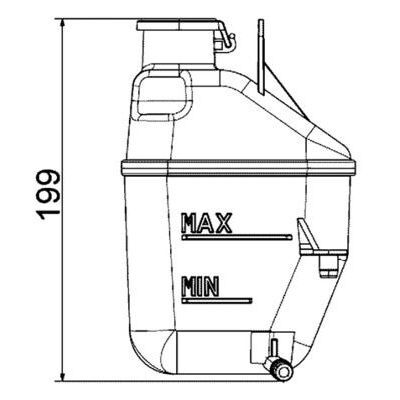 MAHLE RADYATOR YEDEK SU DEPOSU MINI R50 R52 R53 (17107509071)
