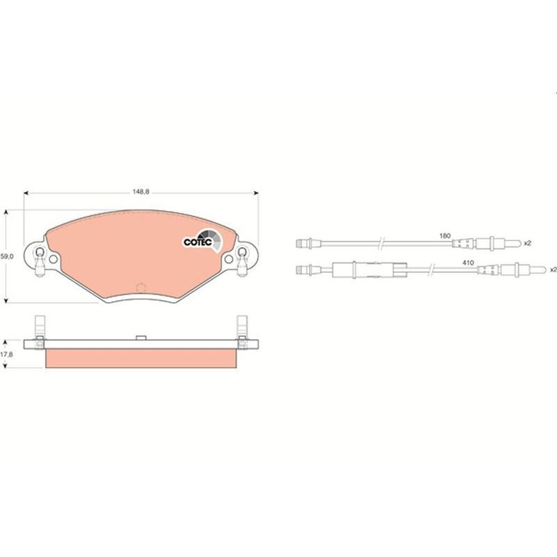 TRW ÖN FREN BALATASI CITROEN C5 01>08 4 FİŞLİ (1611456480)