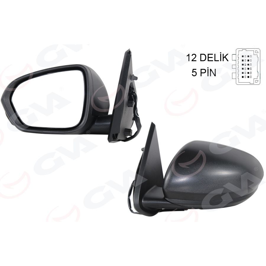 GVA DIŞ DİKİZ AYNASI SOL ELEKTRİKLİ ISITMALI DACIA DUSTER 17-10 12H5P VM-6805EHL (963023958R)