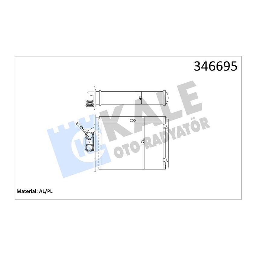 KALE RADYATOR KALORİFER RADYATÖRÜ VECTRA B 96-02 250X182 (1618049)