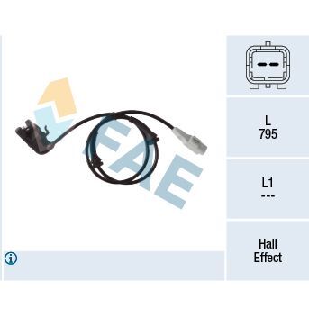 FAE ABS DEVİR SENSÖRÜ ARKA PEUGEOT P307 03 12 CITROEN C4 04 11 (4545.C3)
