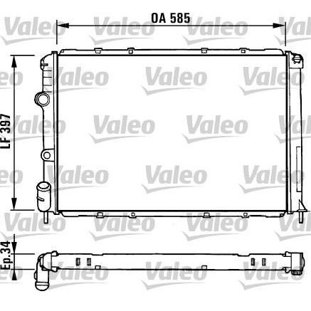 VALEO RADYATÖR MGN I 95-99 SCENIC 00-03 1.6-2.0İ-1.9DTI AC MEK 585X397.5X34.5 (7700838133)