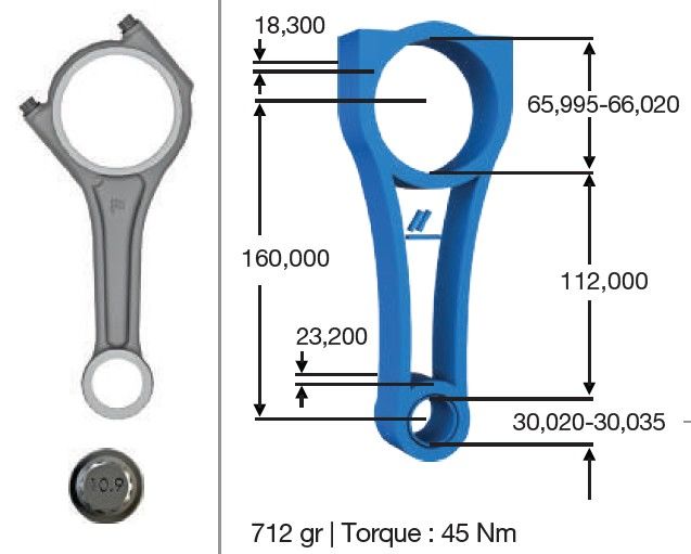 Bmy Lr Piston Kolu L319 Dısco Iv - L320-L494-L405 Sport 3.0 Sdv6 (DA6626 LR051508 LR038168)