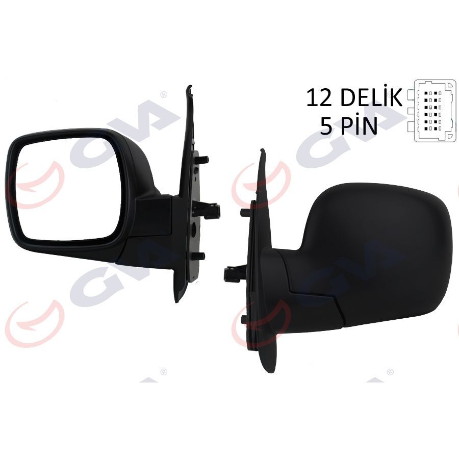 GVA DIŞ DİKİZ AYNASI SOL KANGOO 08> ELEKTRİKLİ ISITMALI KONVEKS 5 FİŞ VM-6131EHL (7701068840)