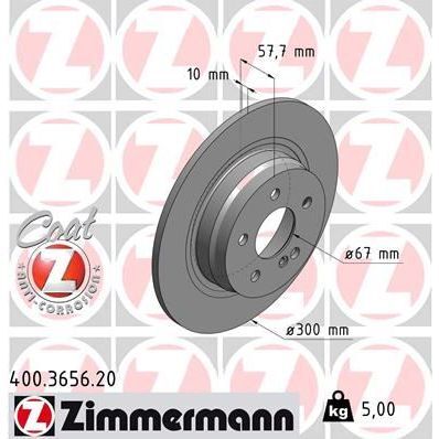 ZIMMERMANN FREN DISKI ARKA MERCEDES W204 S204 C204 C207 A207 (A2044231512)