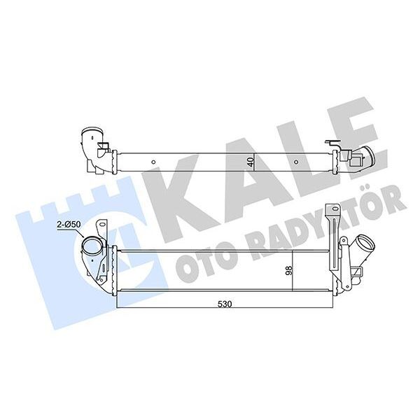 KALE RADYATOR İNTERCOOLER KANGOO-NISSAN KUBISTAR 1.5DCI 98 > (8200137653)