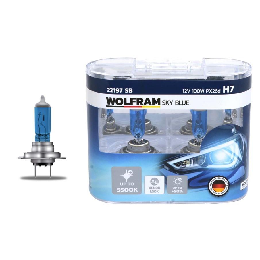 WOLFRAM AMPUL 12V H7 100 PX26D SKY BLUE BEYAZ IŞIK