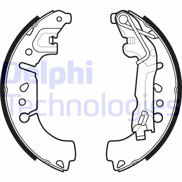 DELPHI ARKA PABUÇLI FREN BALATASI FIAT EGEA 15 500 L 12 FIORINO 14 0.9 1.3D MTJ 1.4 1.6D MTJ (77367099)