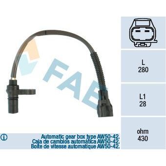 FAE KRANK SENSORU VOLVO S40 I 644 1.8 95 08 V40 645 1.8 95 00 OTOMATIK SANZIMAN AW50-42 (30613400)