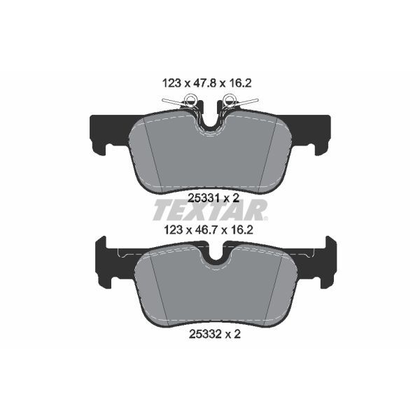 TEXTAR ARKA FREN BALATASI. F39-F40-F45-F48-F54-F60. 25331... (34201543683)