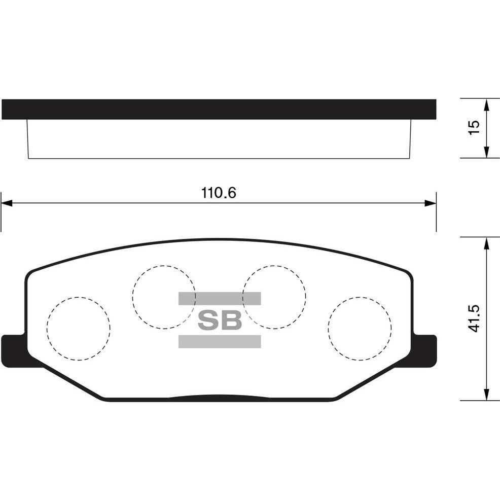 SANGSIN ÖN FREN BALATA SUZUKI JIMNY 1.3L M13A SN413 04-19 / SAMURAI 1.3L G13A G13B SJ413 89- (5511070A00)