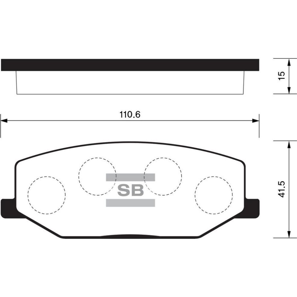 SANGSIN ÖN FREN BALATA SUZUKI JIMNY 1.3L M13A SN413 04-19 / SAMURAI 1.3L G13A G13B SJ413 89- (5511070A00)