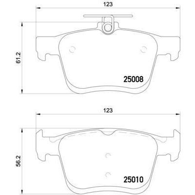 BREMBO ARKA BALATA VW GOLF VII 2014 > TOURAN T-ROC 2018 > AUDI A3 2014 >2020 Q2 2016 > TT 2018 > SEAT ATECA 2016 > LEON 2014-2020 SKODA SUPER B 2015 > KAROQ 2016 > (3Q0698451F)