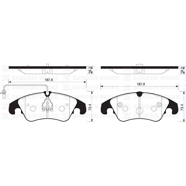 SANGSIN ÖN FREN BALATA AUDI A4 08- / A5 07- / Q5 09- (4G0698151D)