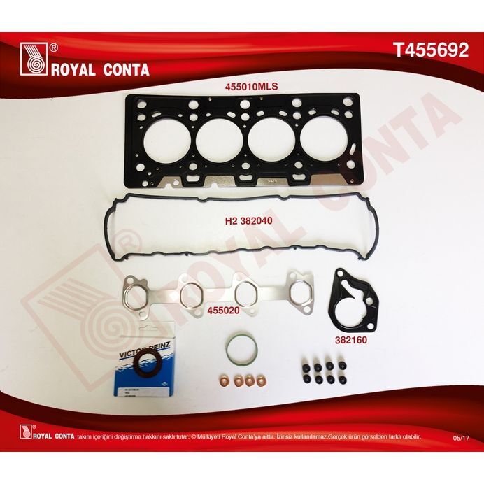 ROYAL ÜST TAKIM CONTA KEÇELİ-SUBAP LASTİKLİ CLIO III-MGN II 1.5 DCI K9K 05 (7701475763)