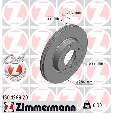 ZIMMERMANN FREN DISKI ON BMW E36 E46 (34116864060)