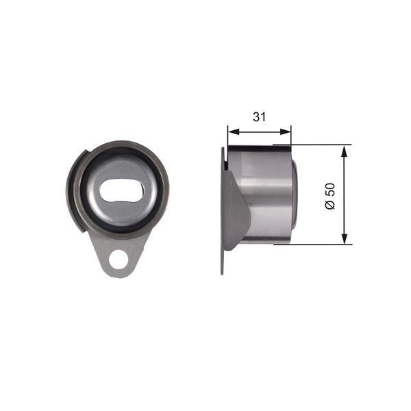 GATES EKSANTRİK GERGİ RULMANI KÜÇÜK CLIO-ESPACE-KANGOO-LAGUNA-MEGANE-MASTER-R9-R11-R19-R21 1.7-1.8 1.9 DTI -2.0 (7700726440)