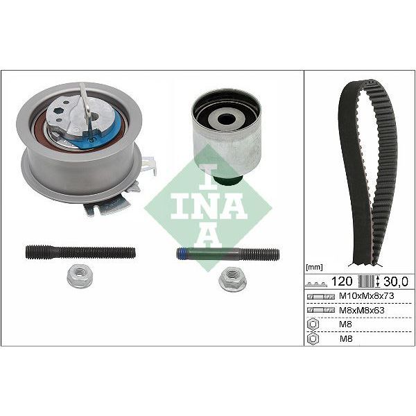 INA TRİGER SETİ 120X30 T5-CADDYIII-JETTA-GOLFV-1.4-1.9TDI AVB-AVF-AWX-AXB-BJB-BLS-BKC-AMF-BNV-AMF-BNM (038198119A)