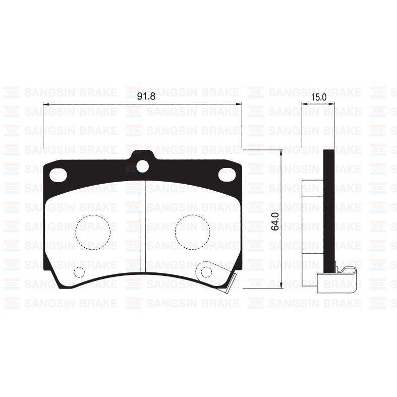 SANGSIN ÖN FREN BALATA MAZDA 323 1.6L B6 BG 89-95 / 1.5L Z5 DOHC BA 96-98 (BRY73323ZA)