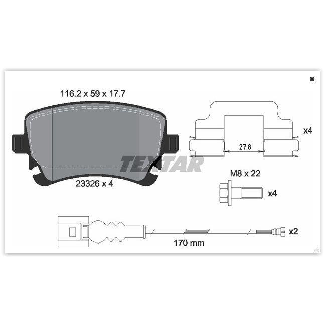 TEXTAR ARKA BALATA T5 (7H0698451)