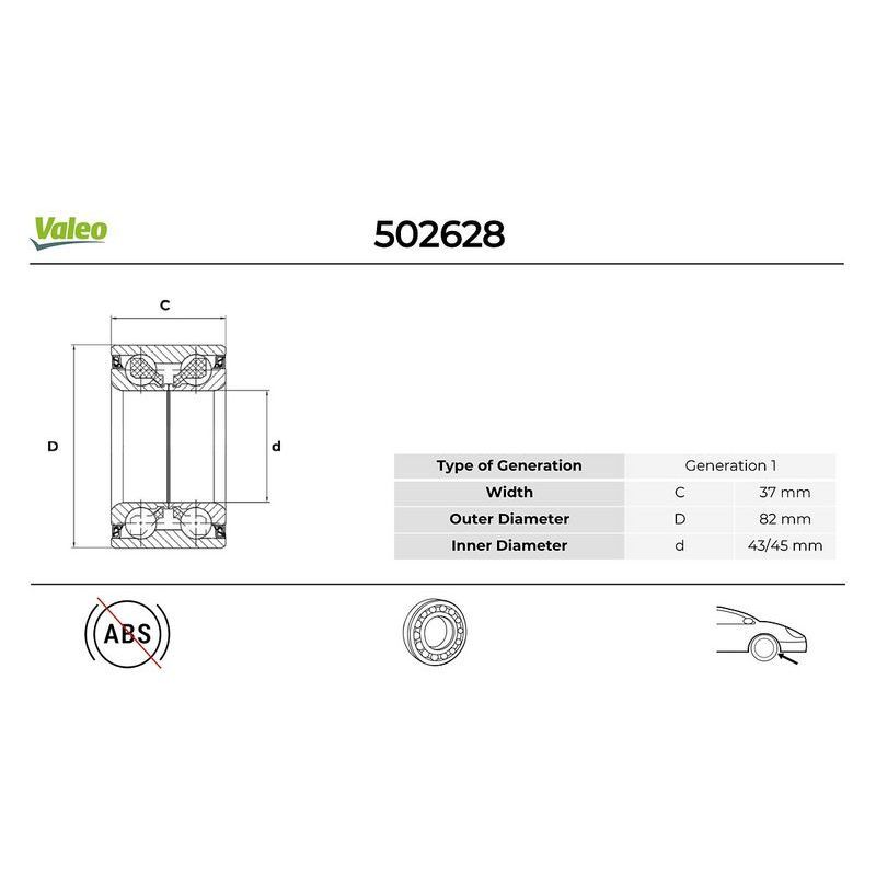 VALEO ON TEKERLEK RULMANI SET VW PASSAT 1.9 2000-10-2005-05 (4A0407625A)