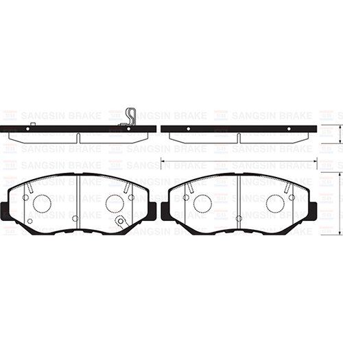 SANGSIN ÖN FREN BALATA HONDA CIVIC 1.6L R16B 4 KAPI SEDAN BENZINLI FC5 KASA 16-> / CR-V 2.0L K20 RD KASA 02-06 (45022S9AA01)