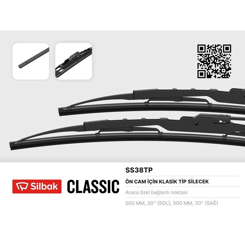 SILBAK SS38T SİLECEK SÜPÜRGESİ 510MM SAMARA ÖN CAM