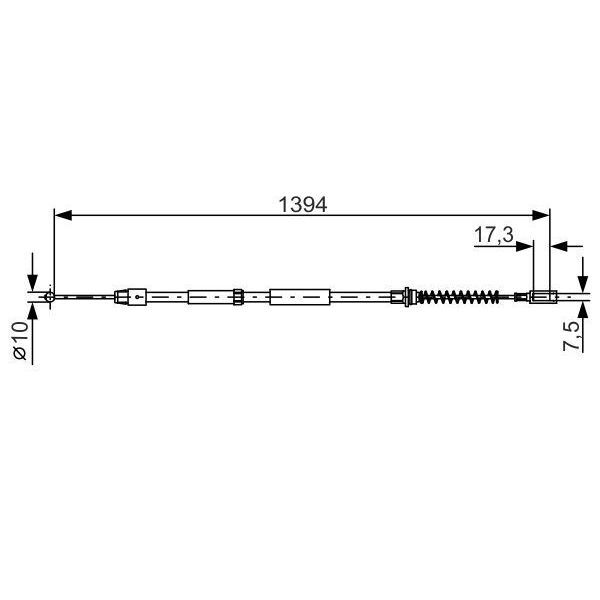 BOSCH FREN HALATI ARKA MERCEDES SPRINTER B906 . VW CRAFTER 30-35-50 (2E0609701T)