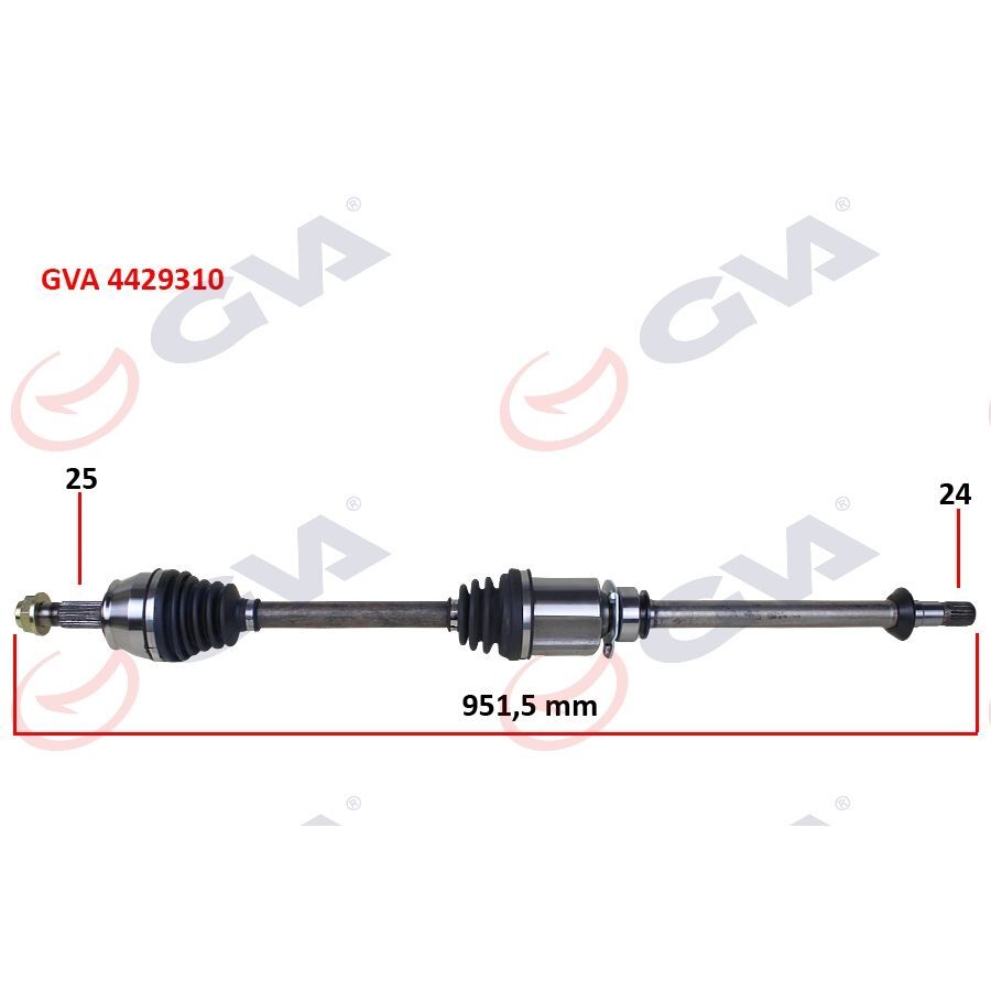 GVA KOMPLE AKS ÖN SAĞ EGEA 1.3 MJT MT 15- İÇ AKS KAFALI (51983848)