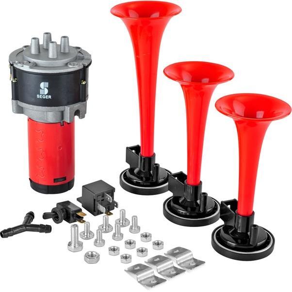 SEGER KORNA KOMPRESÖRLÜ ÜÇ PLASTİK BORULU 12V KIRMIZI