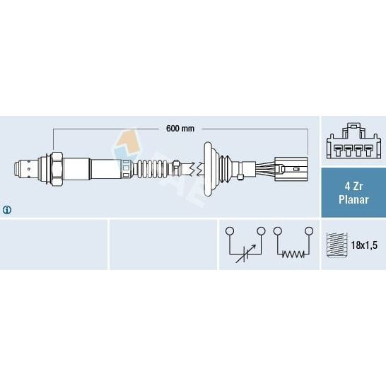 FAE OKSIJEN SENSORU VOLVO S40 I 644 2.0 T4 00 03 V40 645 2.0 T4 00 04 (30630131)