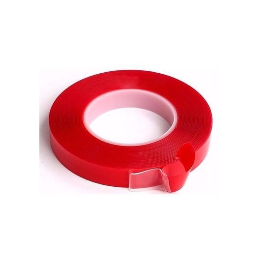 CEVHERS ÇİFT TARAFLI BANT 25MM X 5MT KIRMIZI ŞEFFAF