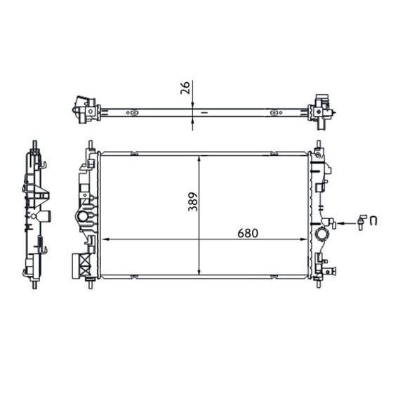 MAHLE SU RADYATÖRÜ ASTRA J 10 15 ZAFIRA C 12 19 1.6-1.7-2.0 CDTI DTH-DTL-DTJ (1300313)