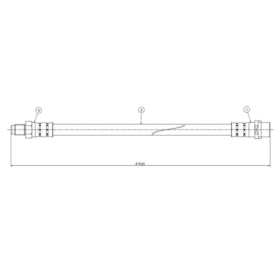 CAVO FREN HORTUMU ON MERCEDES W202 S202 W203 S203 CL203 C208 C209 W204 W210 S210 C207 R171 R172 (A2044280435)
